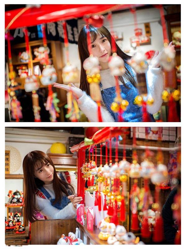 可爱招财猫女生-7