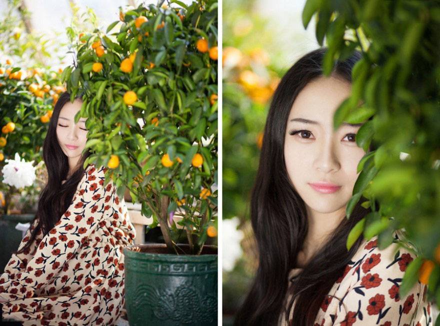 清纯女生花间的绽放-7