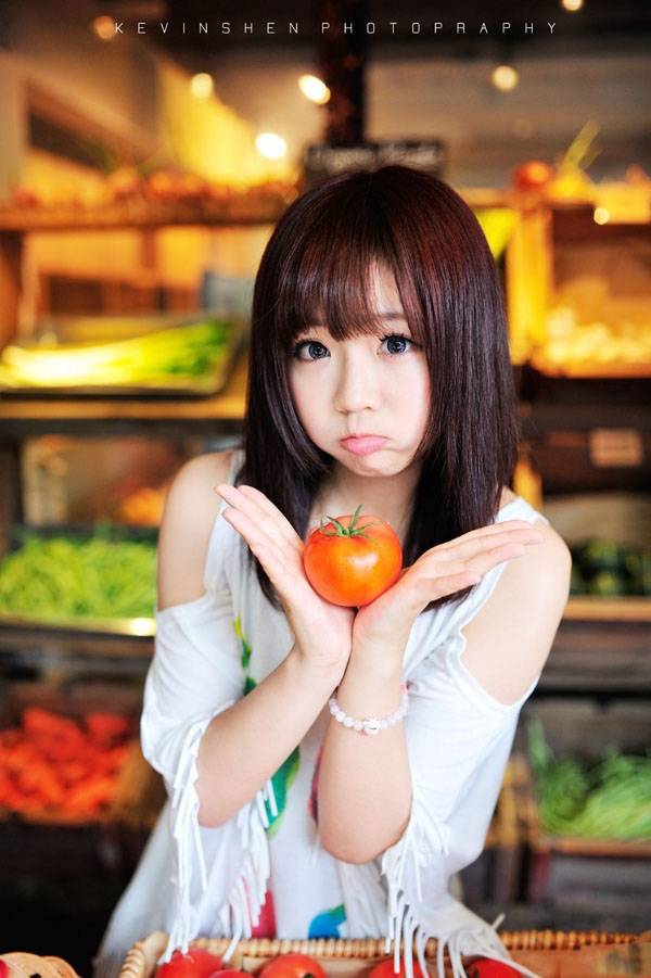 清纯可爱的女生快乐的夏日-8