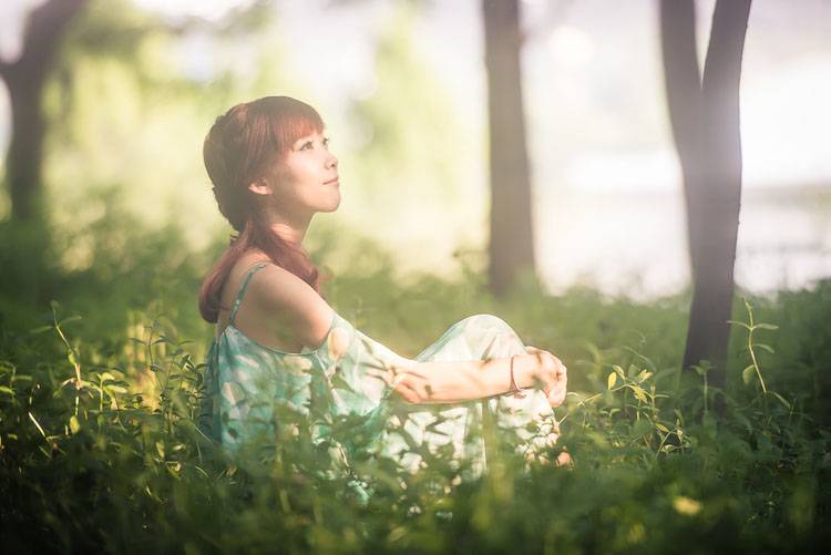 清晨阳光照耀下的林中仙子