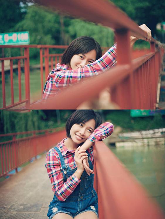 清纯校花夏日午后的唯美笑容