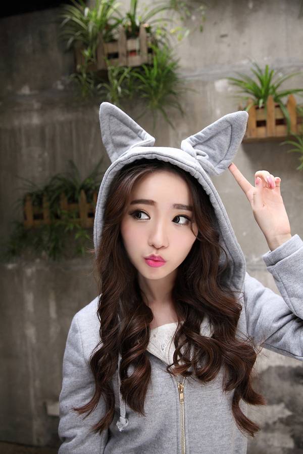 杭州模特萌妹街拍韩风-2