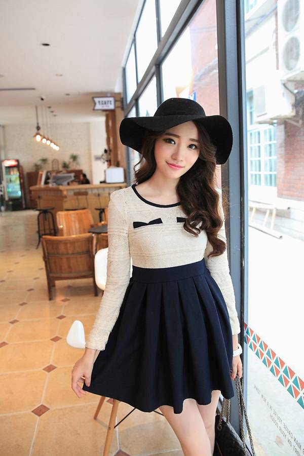 杭州模特萌妹街拍韩风-4