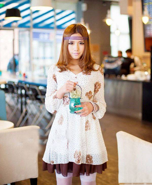 清纯可爱美女莎莎漂亮仙女裙写-9