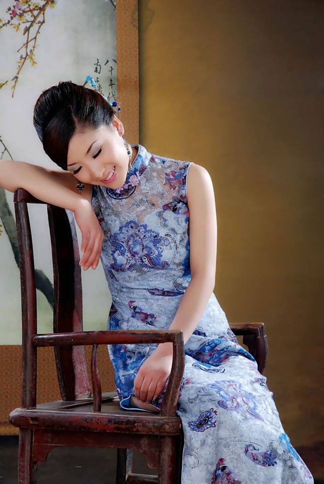 诗舞翩翩旗袍美女-5