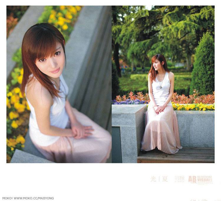 倾城女子 漫步在林间小道-5