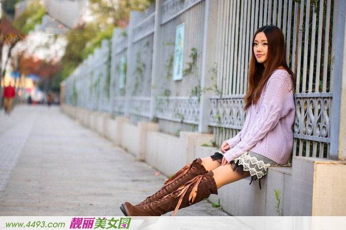 冬季街头一道时尚唯美的风景线