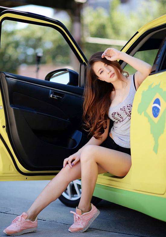 酷车靓女车模热辣活力-4