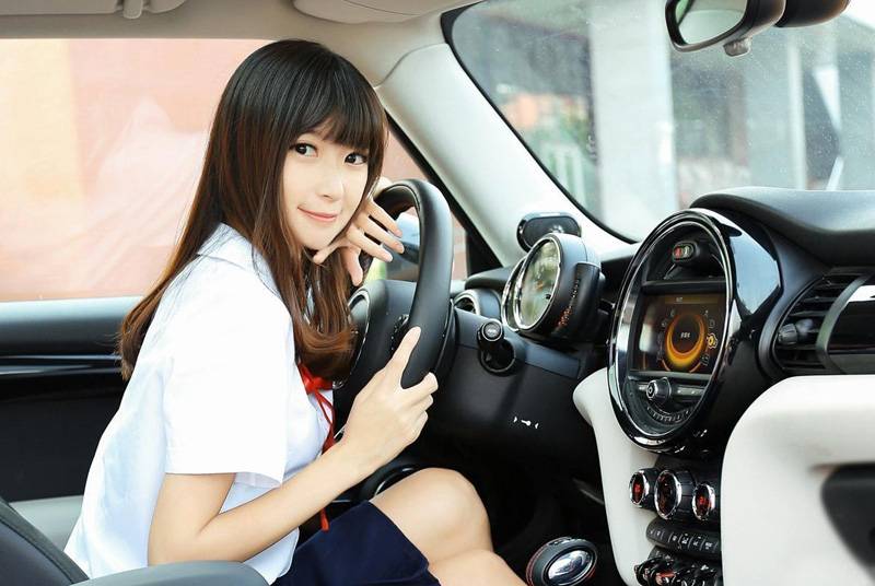 性感车模学生装制服诱惑-4