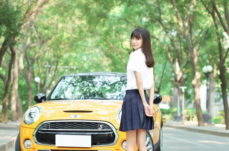 性感车模学生装制服诱惑-10