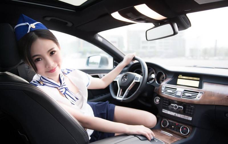 性感车模空姐装制服诱惑-5