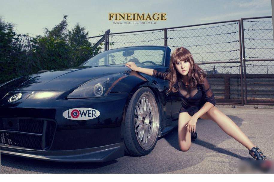 冷艳香车美女黑色大暴走-5