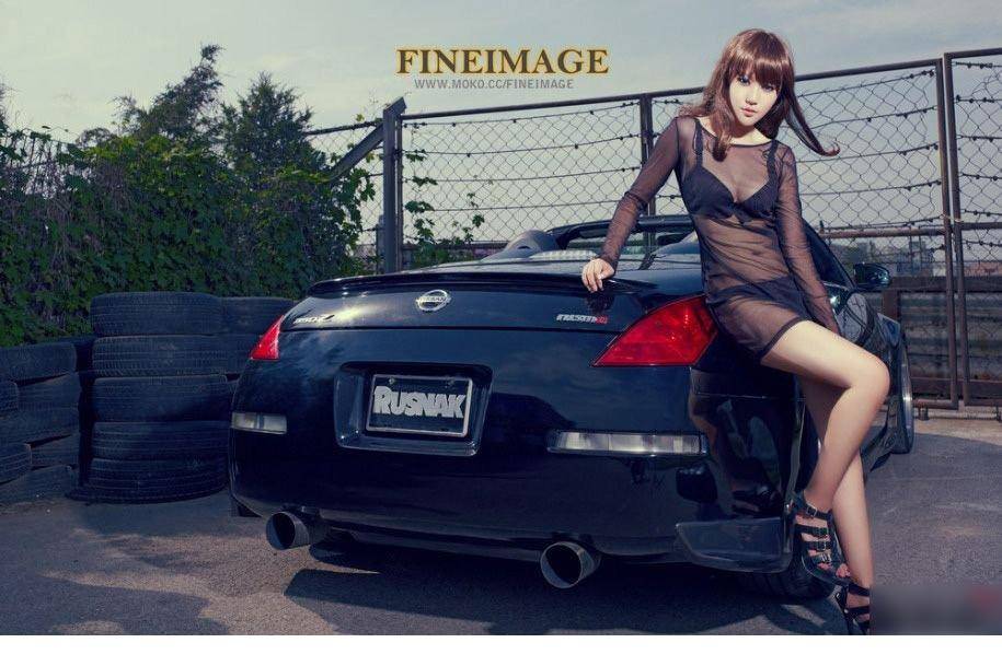 冷艳香车美女黑色大暴走-6