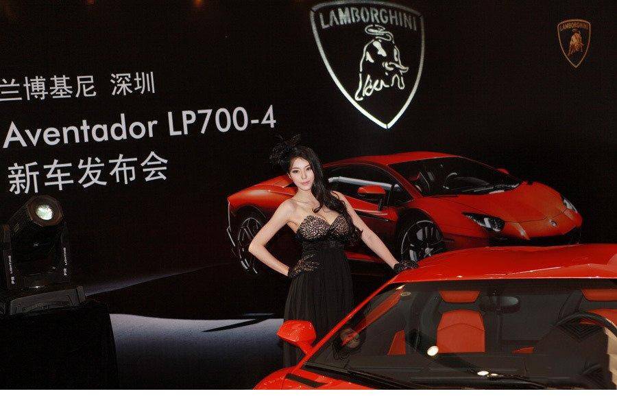 绝美车模艾尚真与兰博基尼-6