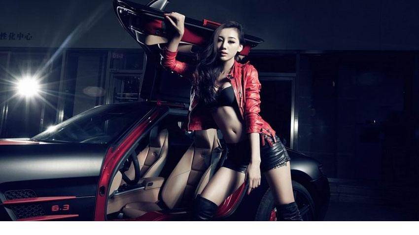 性感妖骚美女车模金美辛