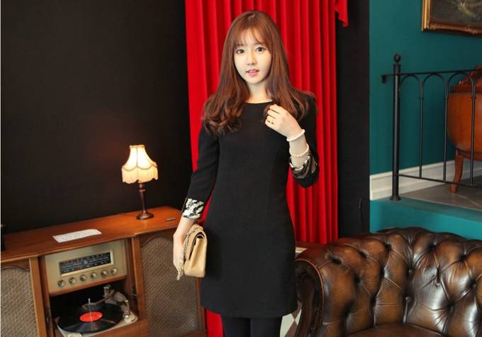 童颜小萝莉黑衣知性美十足-4