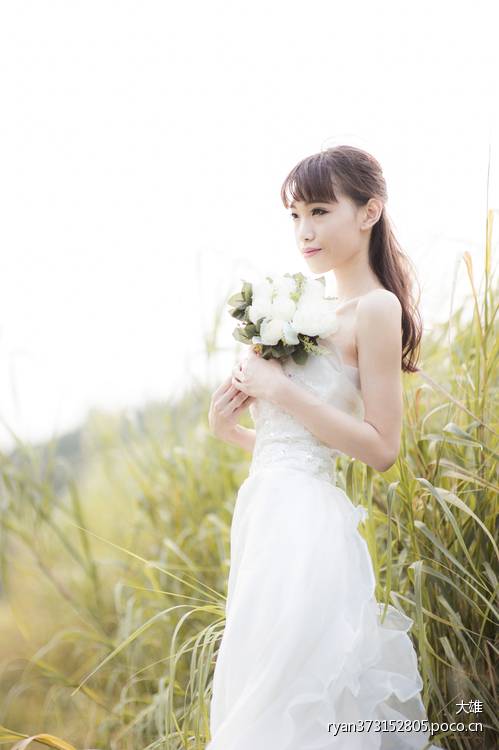 唯美少女户外婚纱写真-10