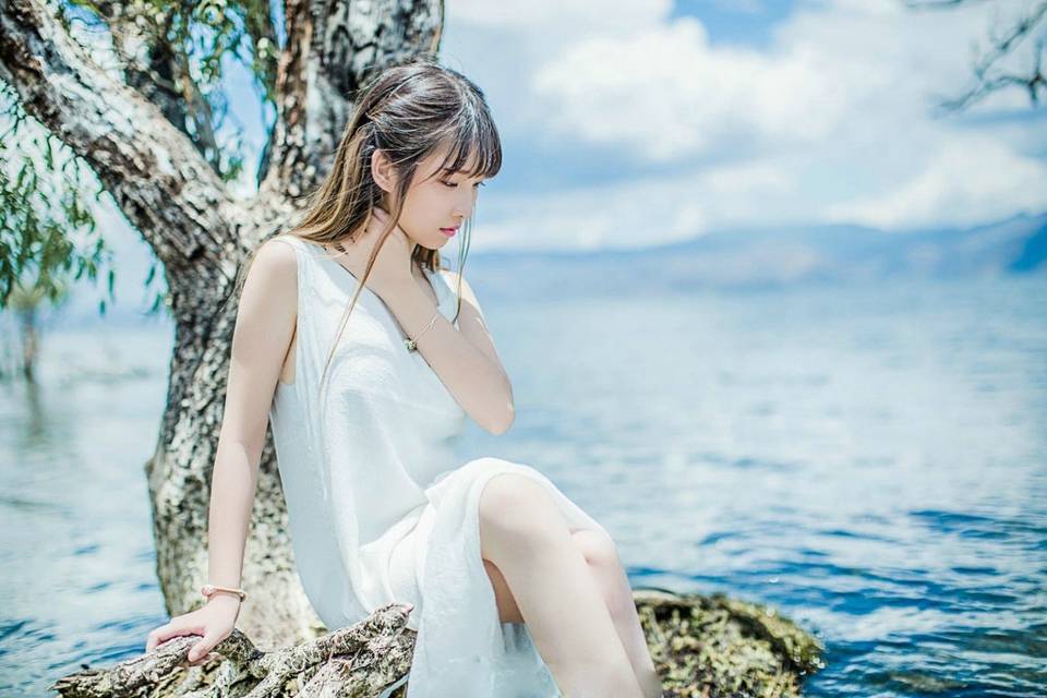 氧气美女室外清新写真-6