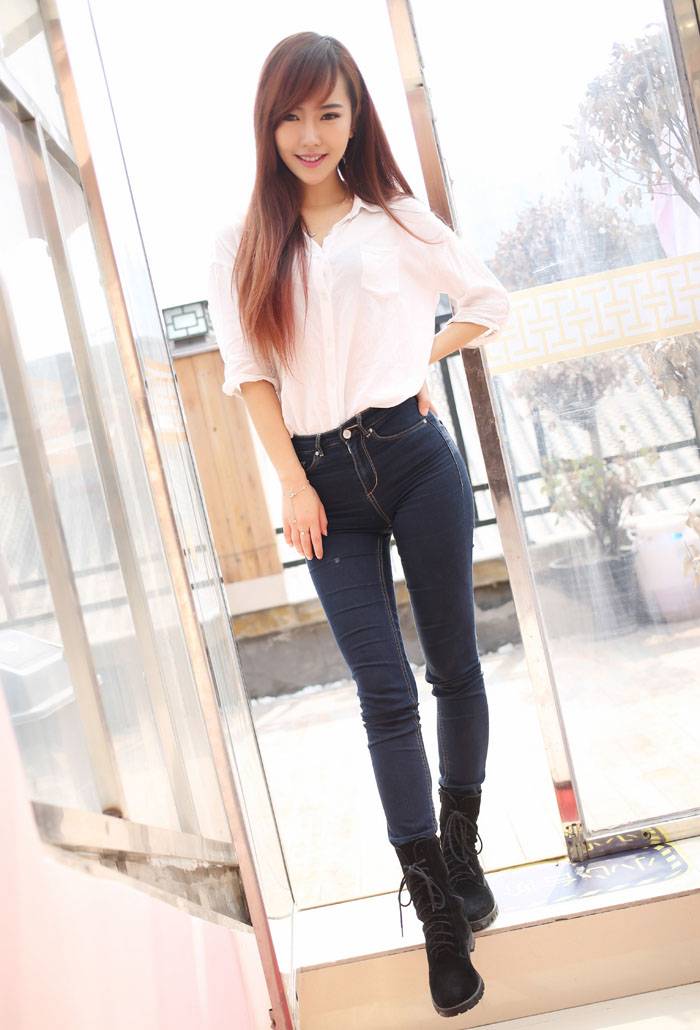 优星馆赵婉妮白衬衫甜美性感写真-18