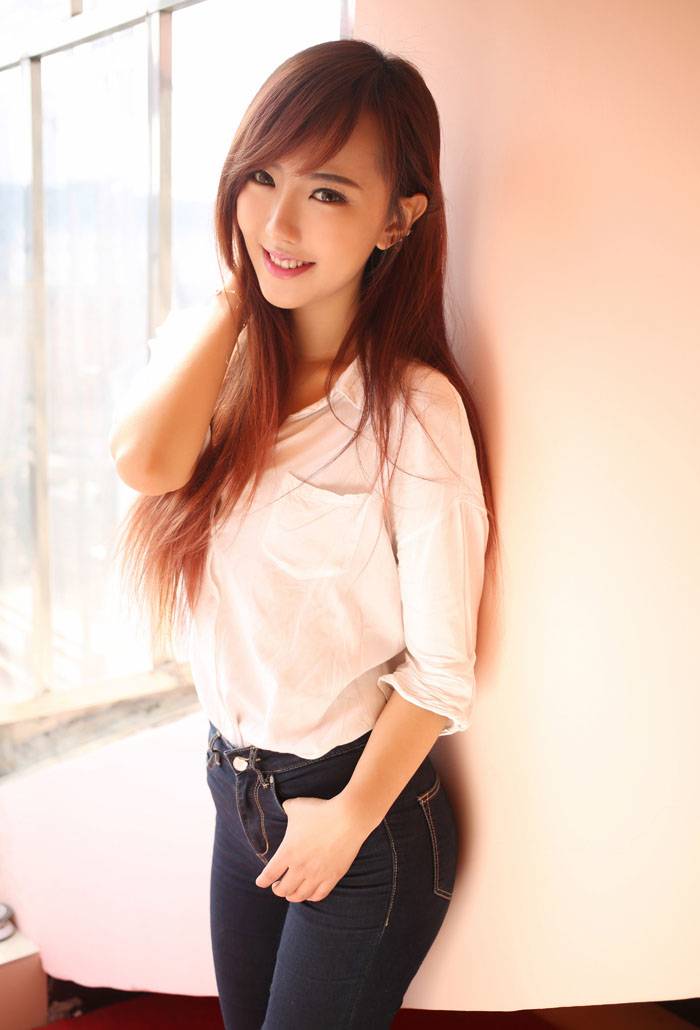 优星馆赵婉妮白衬衫甜美性感写真-22