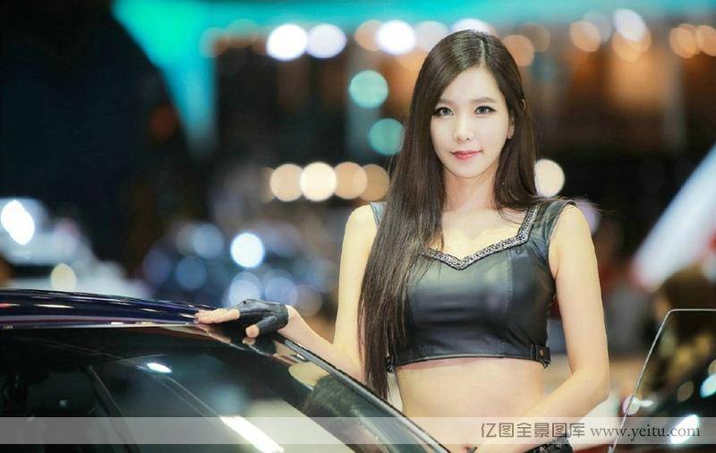 性感美女车模皮衣诱惑高清靓丽写真-4