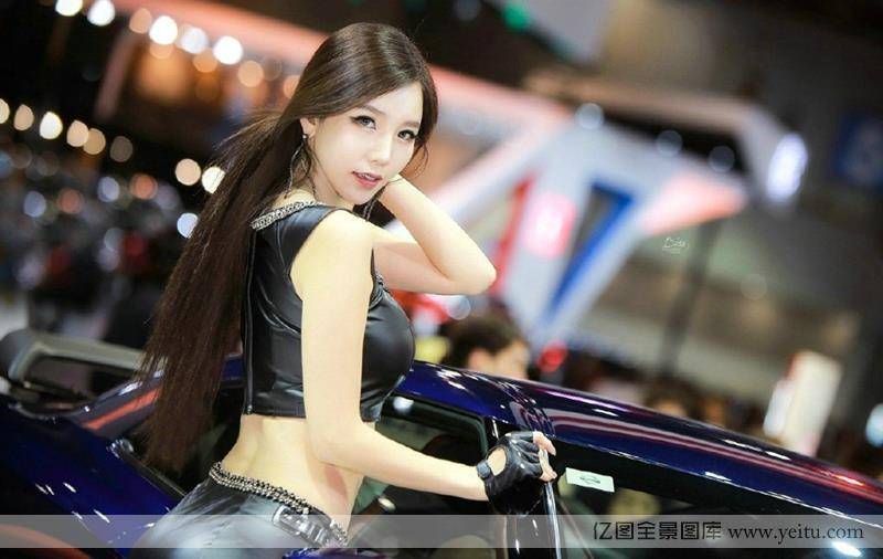 性感美女车模皮衣诱惑高清靓丽写真-3