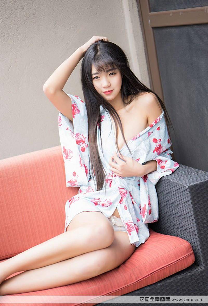 甜美柔弱萌妹子可乐Vicky性感和服写真-10