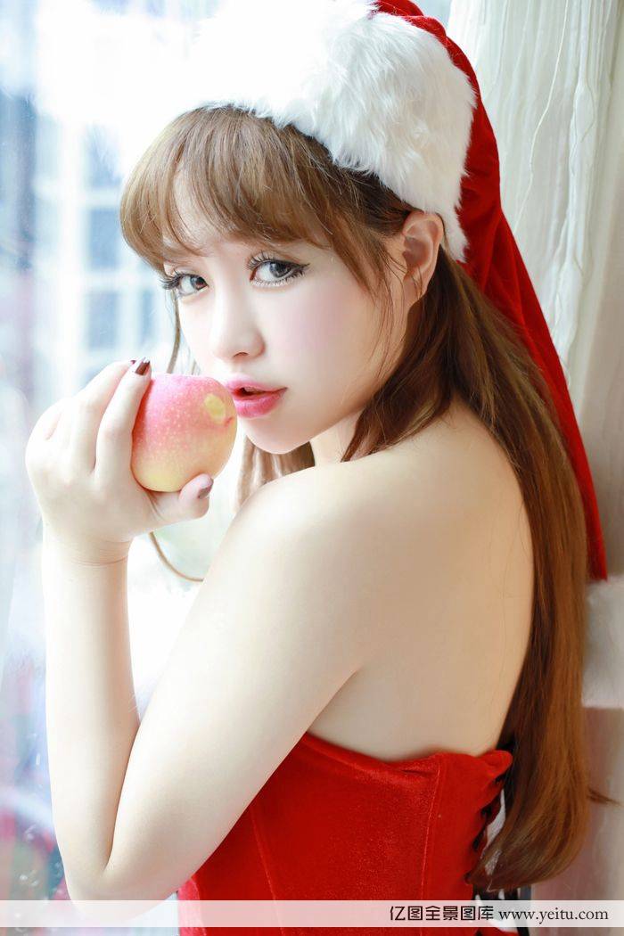 模范学院美女模特徐cake童颜巨乳圣诞庆节日制服诱惑写真-15