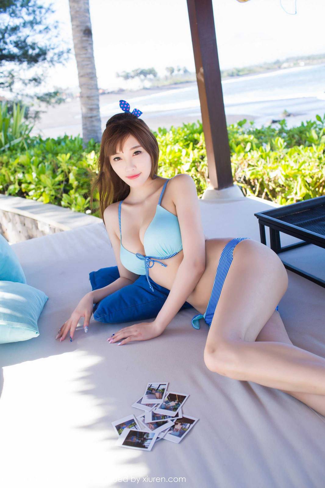 爱蜜社美女模特小甜心CC美胸翘臀巴厘岛旅拍-24