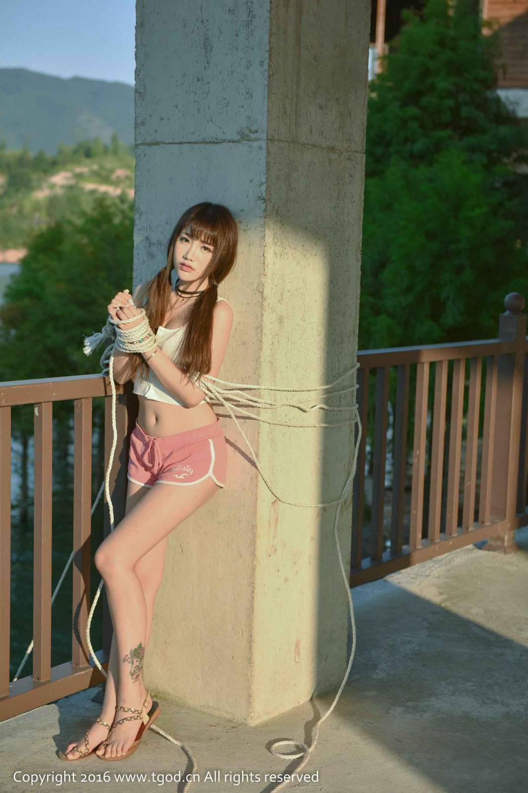 推女神美女模特朱若慕比基尼性感云曼旅拍-39