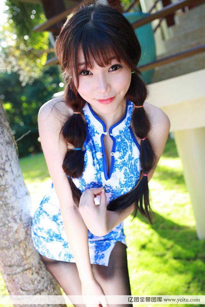 花の颜美女模特芝芝Booty旗袍菲律宾长滩岛旅拍-23