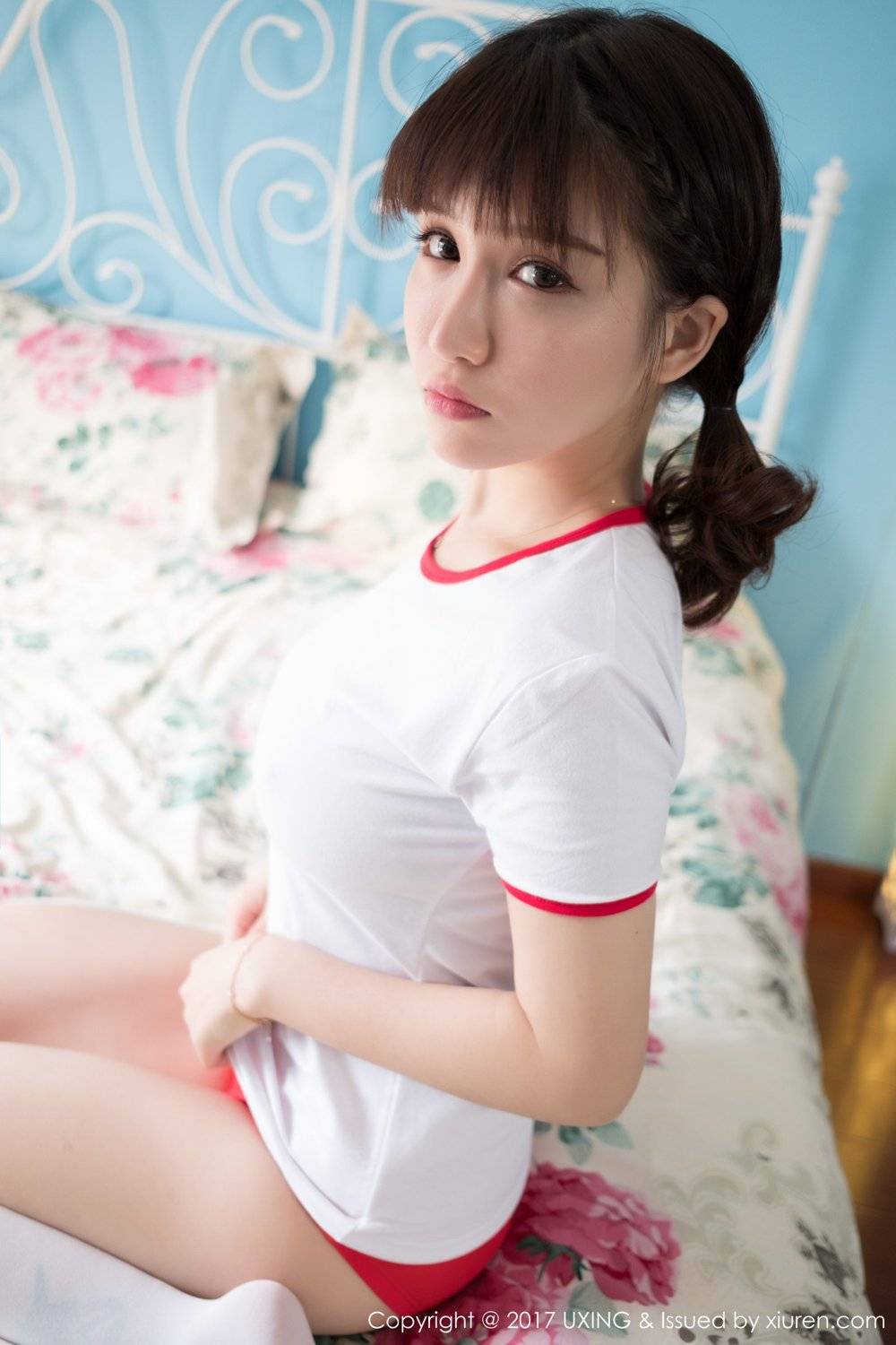 优星馆美女模特傲娇萌萌体操服白色丝袜系列私房写真-10
