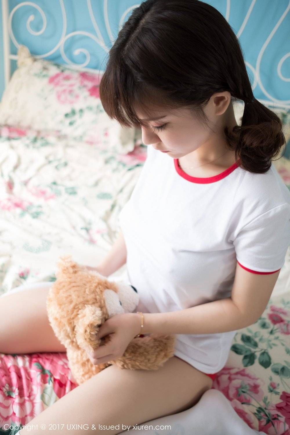 优星馆美女模特傲娇萌萌体操服白色丝袜系列私房写真-14