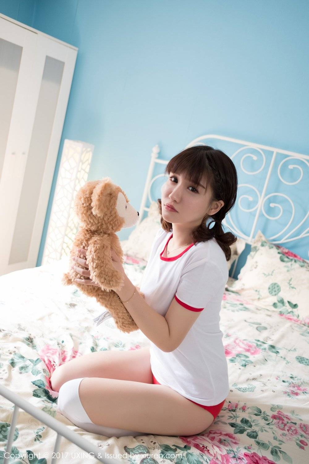 优星馆美女模特傲娇萌萌体操服白色丝袜系列私房写真-15