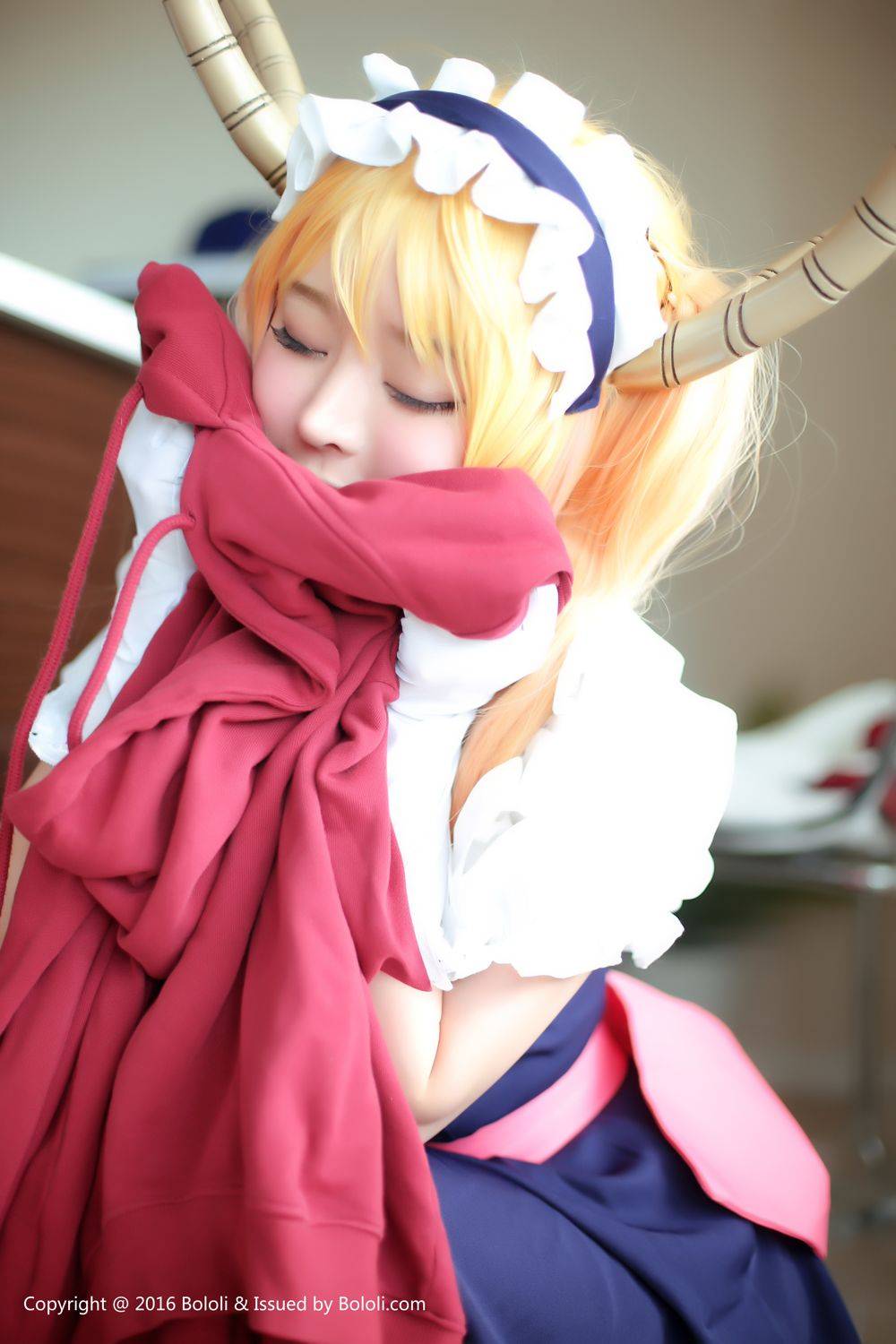 菠萝社姐妹花柳侑绮&夏美酱童颜巨乳COS龙女仆-14