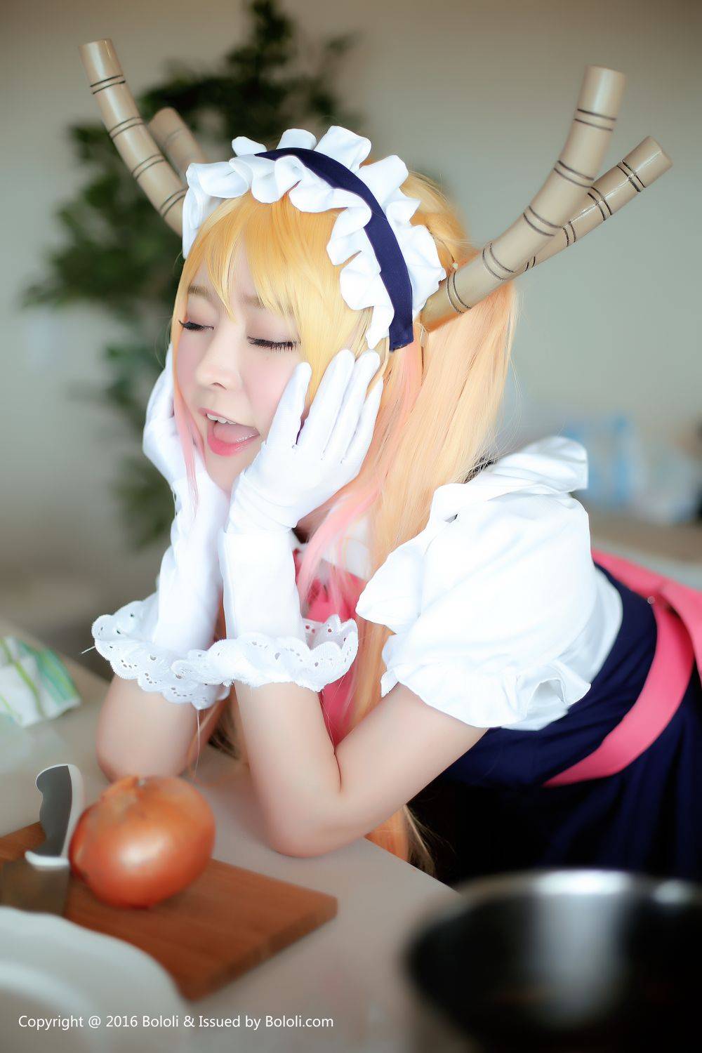 菠萝社姐妹花柳侑绮&夏美酱童颜巨乳COS龙女仆-26