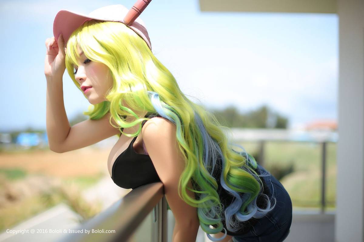 菠萝社姐妹花柳侑绮&夏美酱童颜巨乳COS龙女仆-29