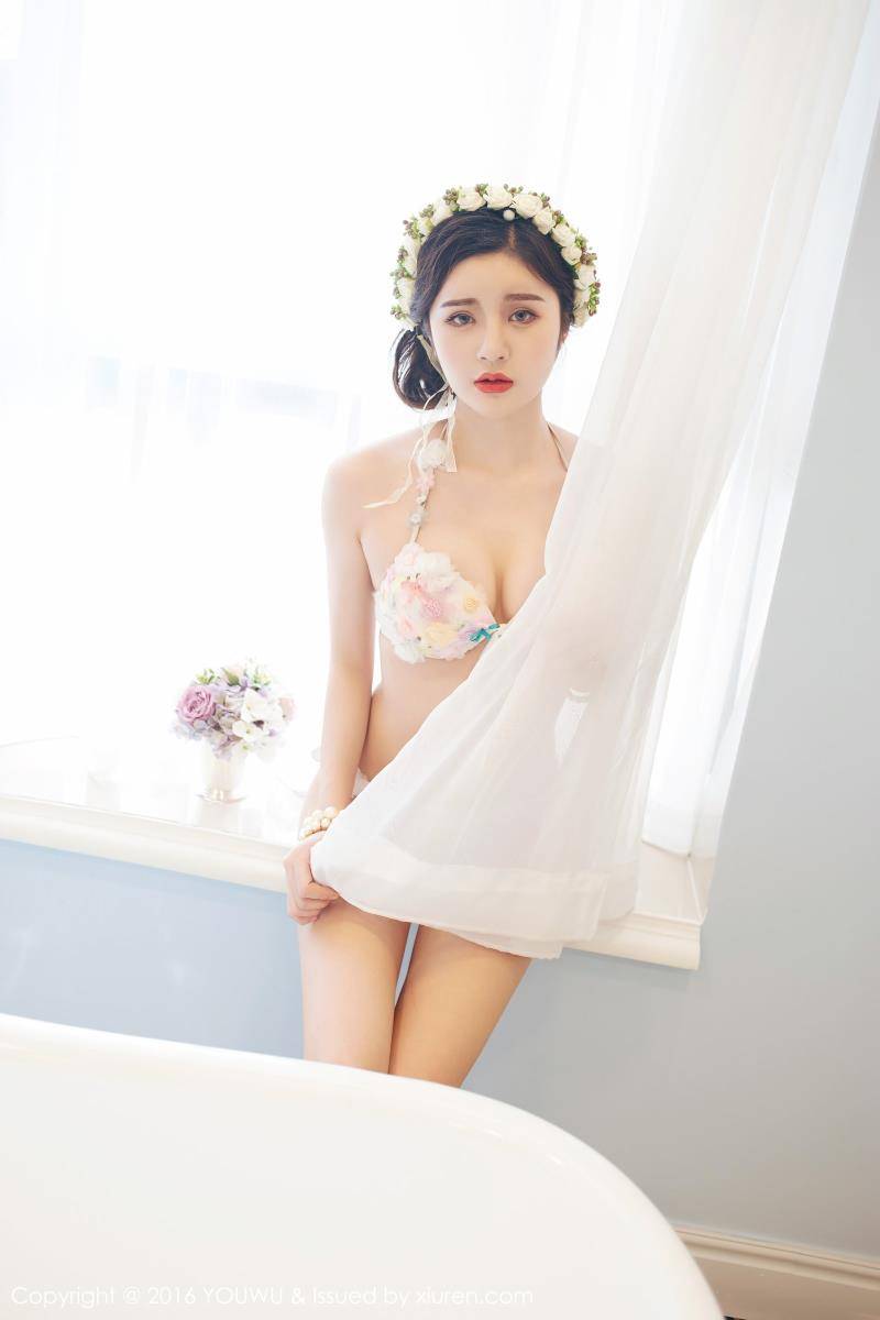 尤物馆美女模特香川颖浴室妩媚性感首套写真-16