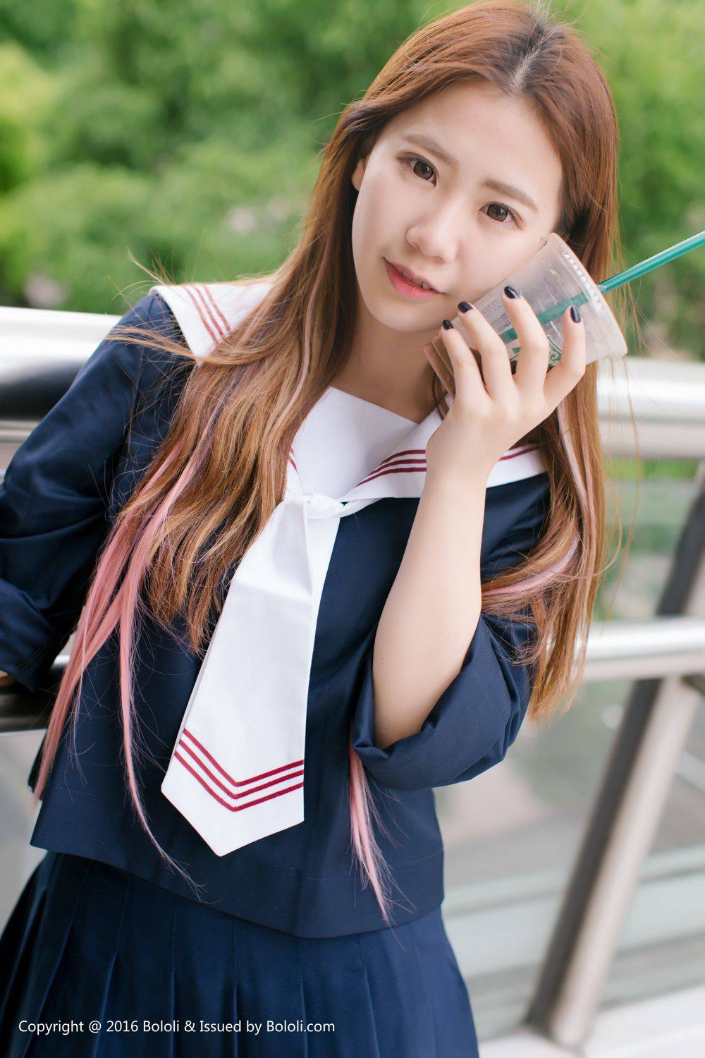 激萌文化菠萝社美少女董晨莉游乐园清新养眼街拍-25