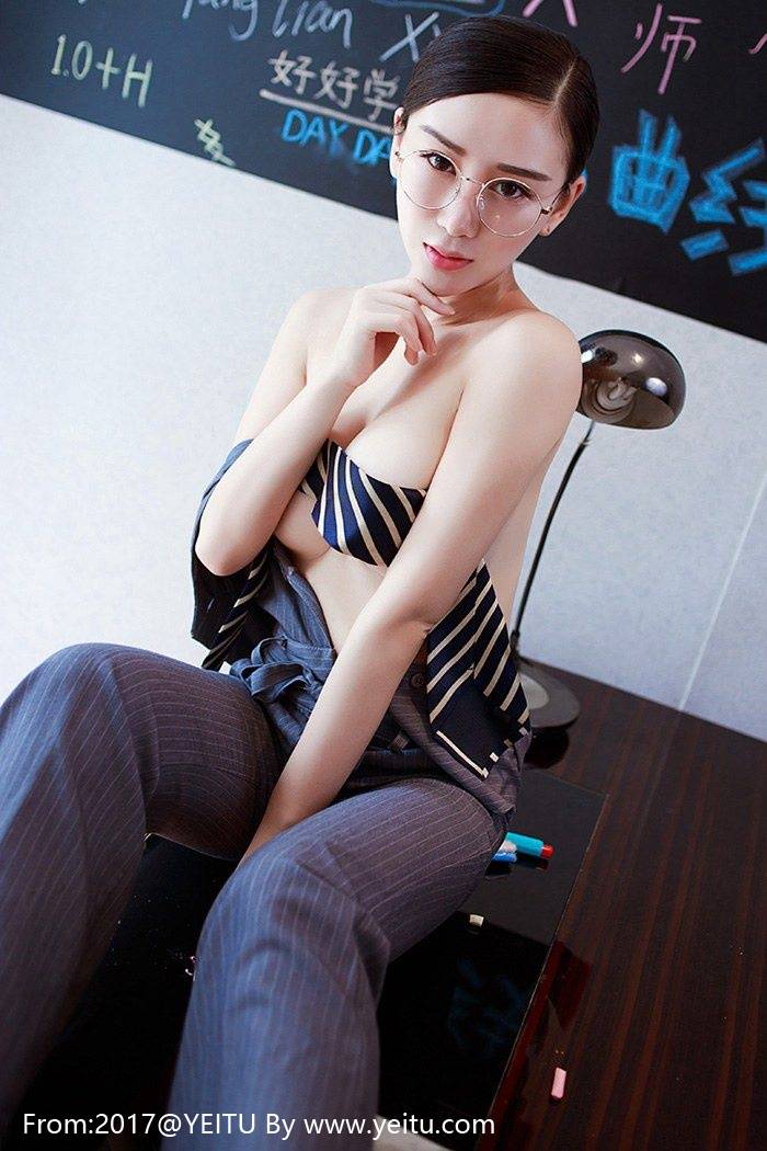 秀人网性感女神邹晶晶女王教师制服内衣诱惑-28