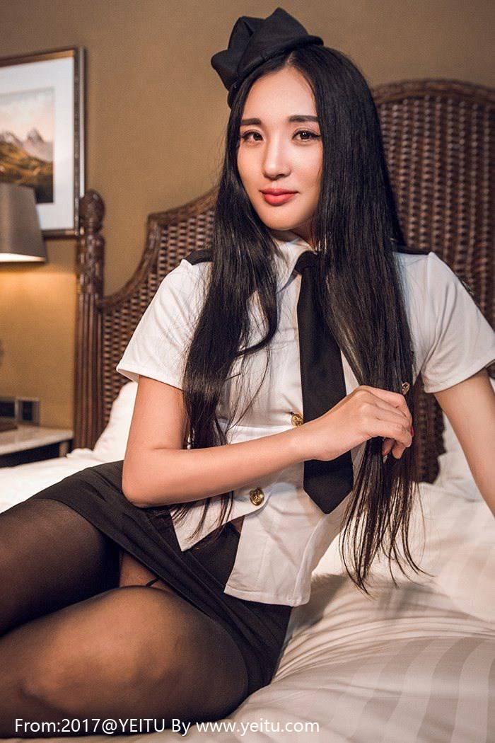 头条女神涟漪sara空姐装黑丝美腿制服诱惑-20