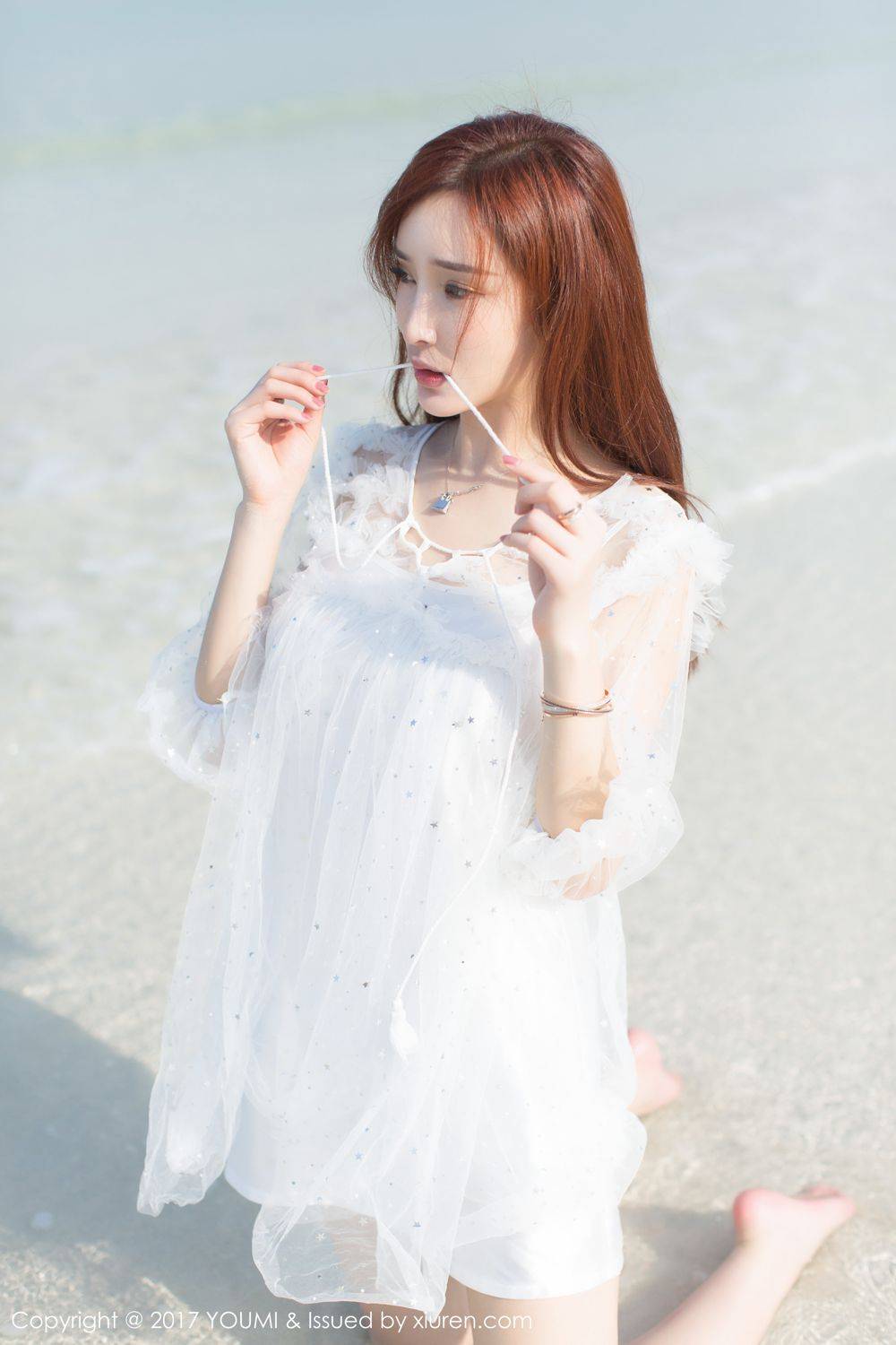 尤蜜荟气质女神周妍希沙滩比基尼清新唯美风写真-6