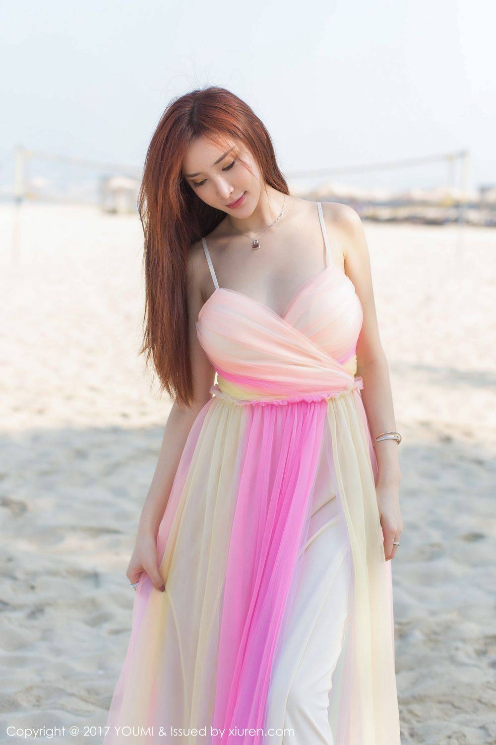 尤蜜荟气质女神周妍希沙滩比基尼清新唯美风写真-20