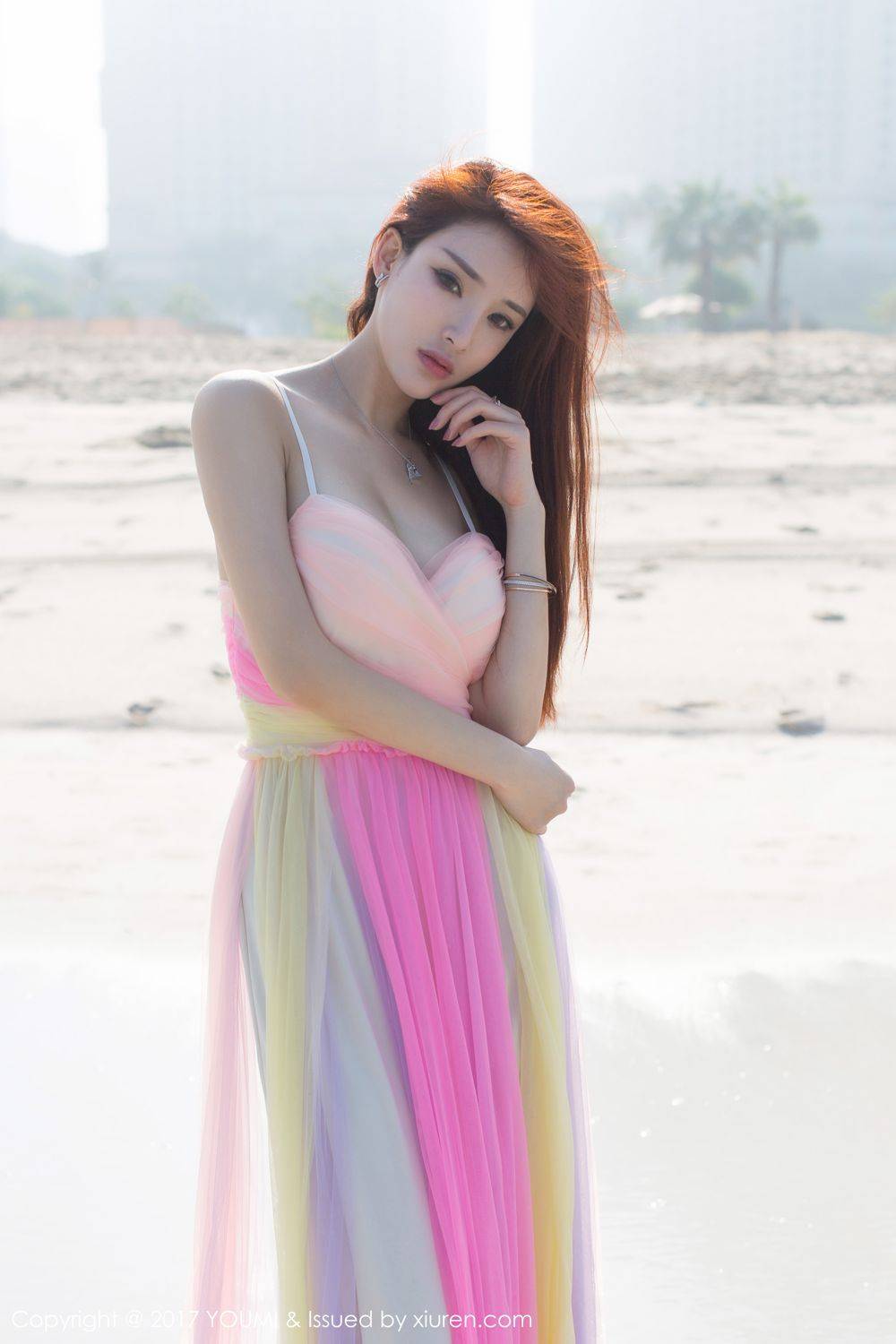 尤蜜荟气质女神周妍希沙滩比基尼清新唯美风写真-31