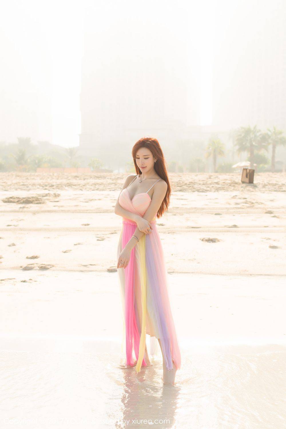 尤蜜荟气质女神周妍希沙滩比基尼清新唯美风写真-30