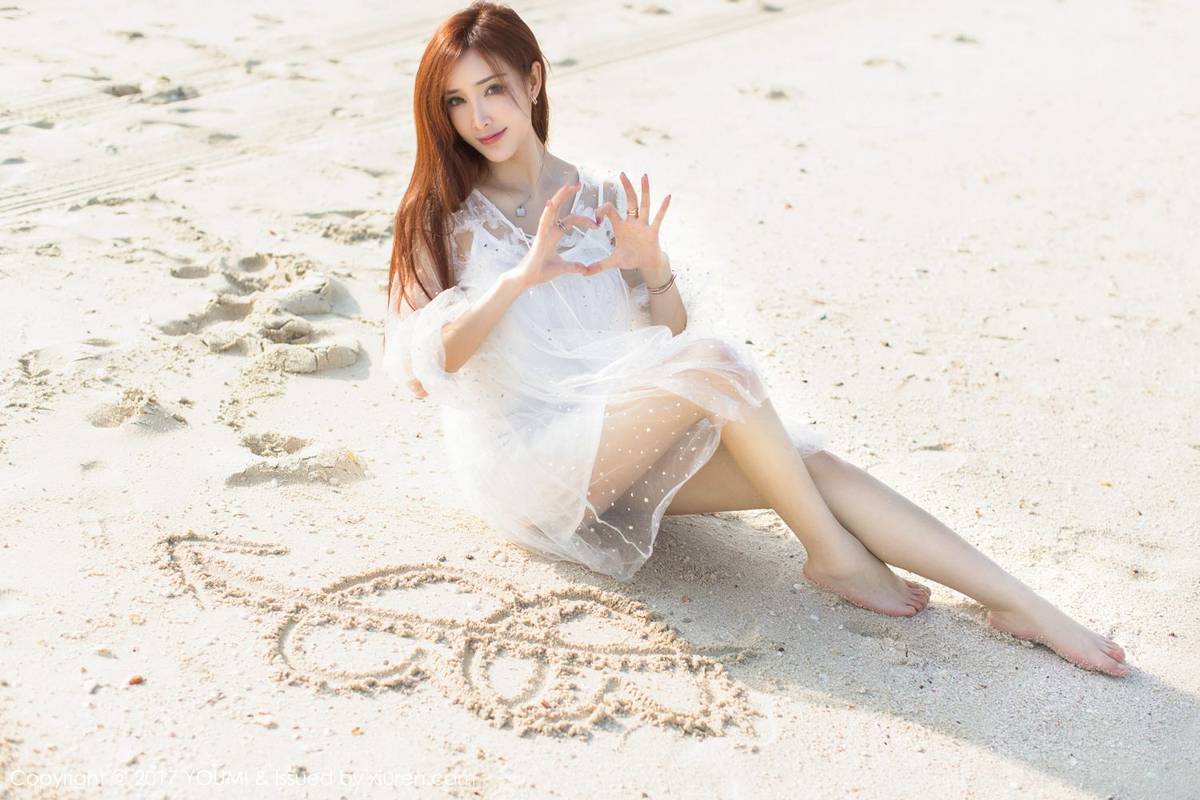 尤蜜荟气质女神周妍希沙滩比基尼清新唯美风写真-36