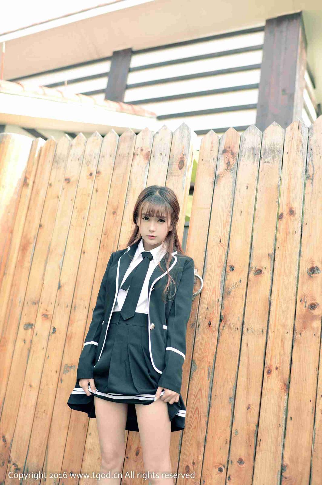 TGOD推女神萝莉教主小九Vin校服制服诱惑清纯养眼-9