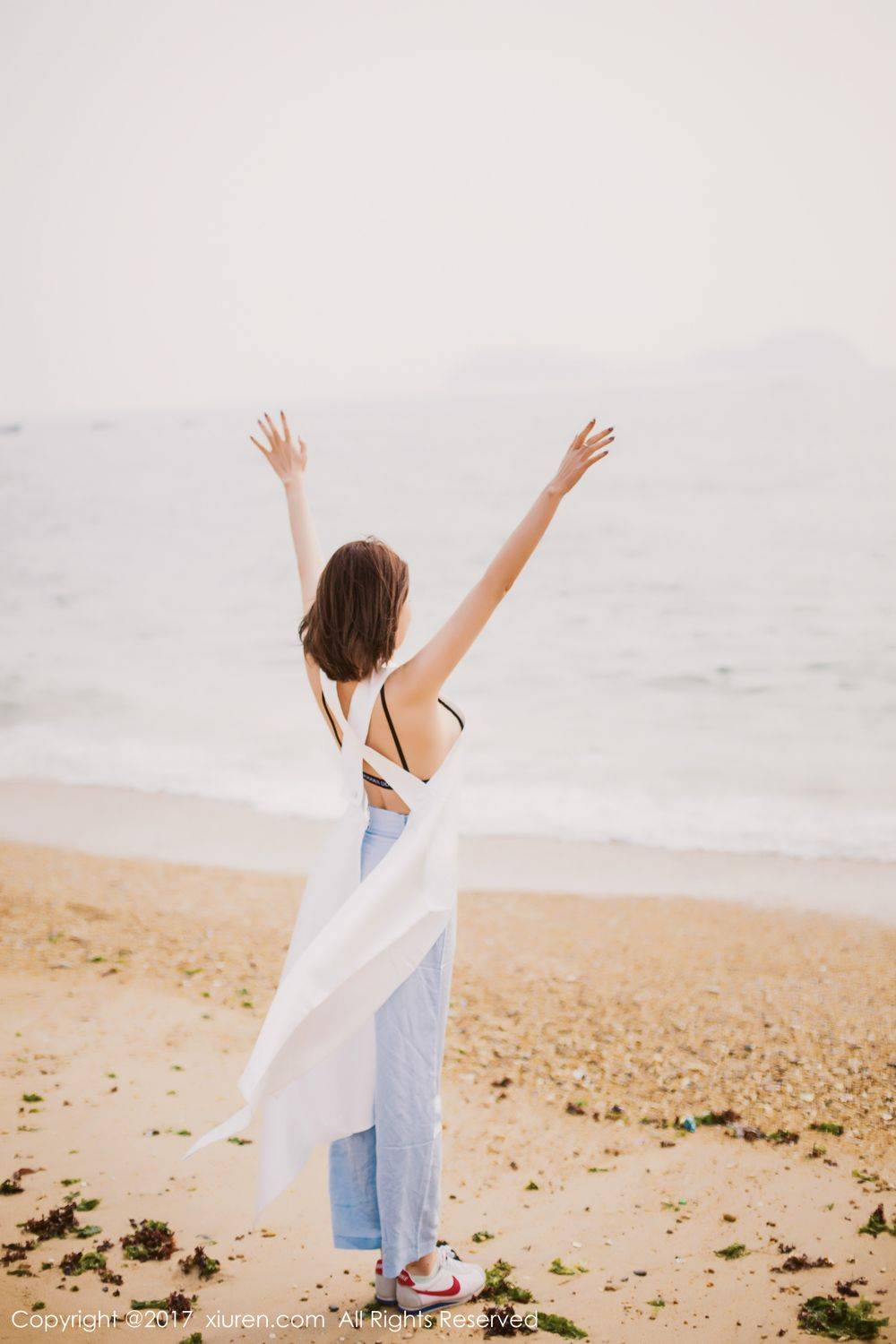 秀人网性感女神凯竹Vision沙滩浴室湿身诱惑-3