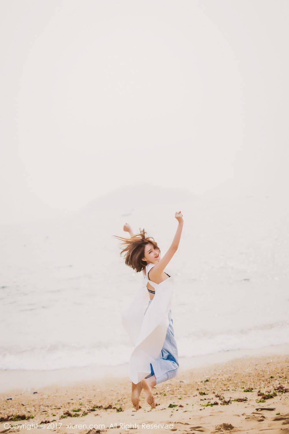 秀人网性感女神凯竹Vision沙滩浴室湿身诱惑-6