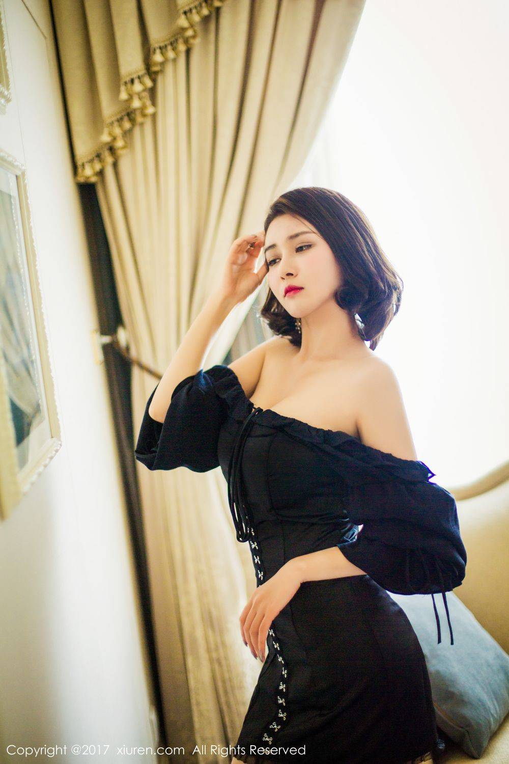 秀人网性感女神凯竹Vision沙滩浴室湿身诱惑-16